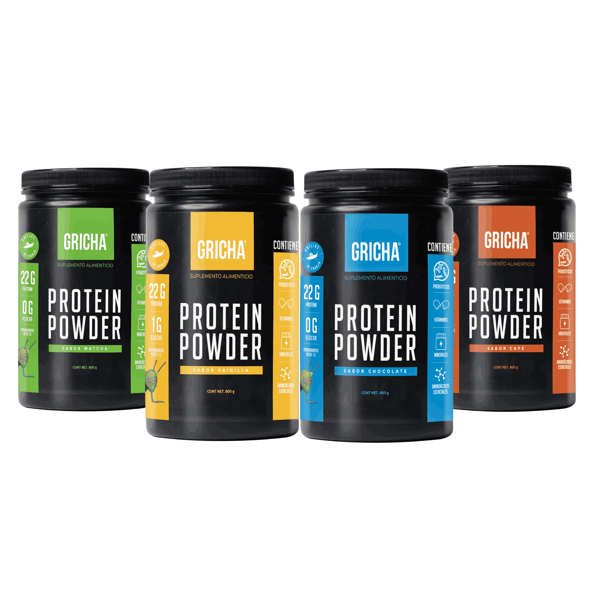 Proteína de grillo soluble de sabores