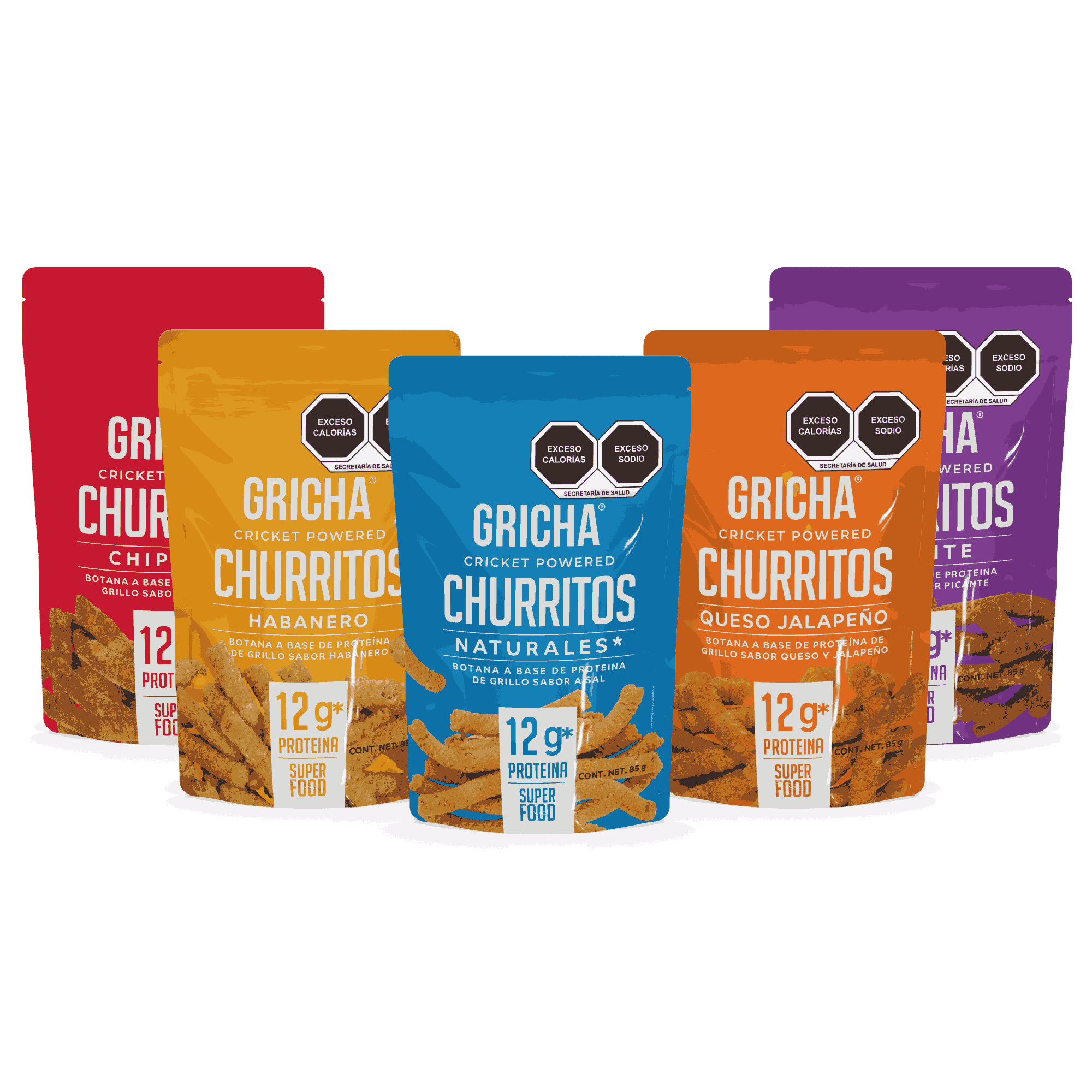 Churritos con proteína de grillo